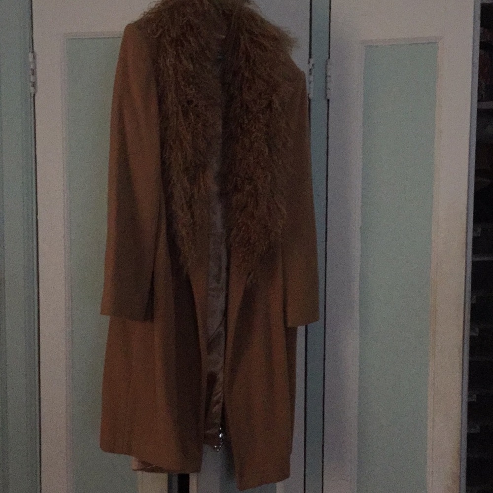 Three quarter length lambs wool coat